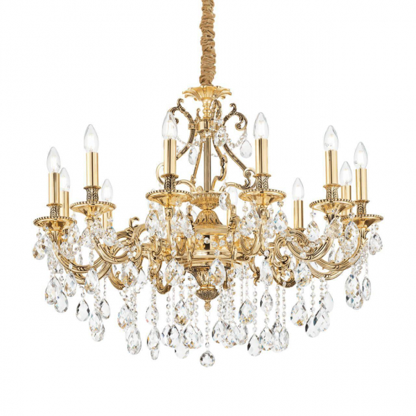 Подвесная люстра Ideal Lux Gioconda SP12 Oro 164960 Подвесная люстра Ideal Lux Gioconda SP12 Oro 164960