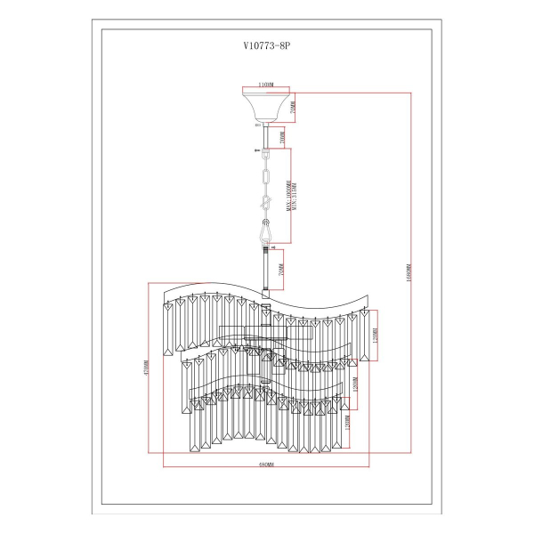 Подвесная люстра Moderli Wave V10773-8P