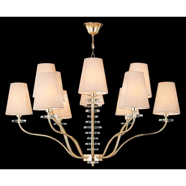 Подвесная люстра Crystal Lux ARMANDO SP6+6 GOLD Подвесная люстра Crystal Lux ARMANDO SP6+6 GOLD