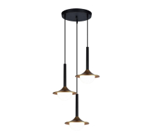 Подвесная светодиодная люстра Gerhort G51210/3BK+GD WT