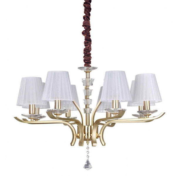 Подвесная люстра Ideal Lux Pegaso SP8 Ottone Satinato 197739