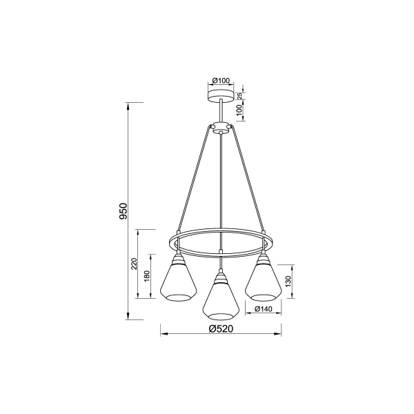 Подвесная люстра Vele Luce Norina VL5842P03 Подвесная люстра Vele Luce Norina VL5842P03