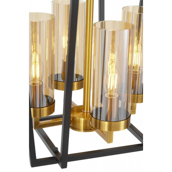Подвесная люстра Lumina Deco Afres LDP 1246-4 BK+MD Подвесная люстра Lumina Deco Afres LDP 1246-4 BK+MD