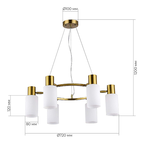 Подвесная люстра Evoluce Gessi SLE1139-303-06