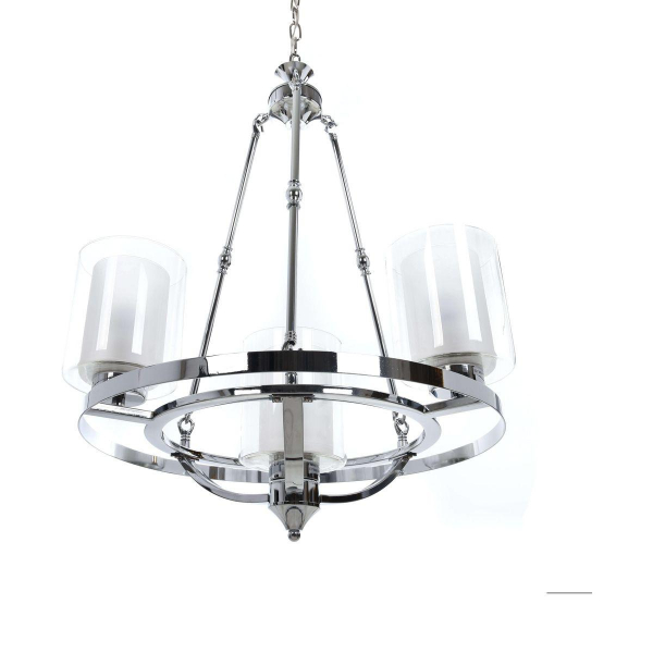 Подвесная люстра Lumina Deco Santini LDP 1220-4 CHR+WT Подвесная люстра Lumina Deco Santini LDP 1220-4 CHR+WT