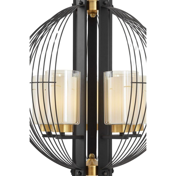 Подвесная люстра Lumina Deco Ponti LDP 1245-5 BK+MD Подвесная люстра Lumina Deco Ponti LDP 1245-5 BK+MD
