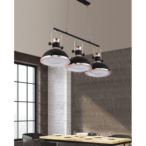 Подвесная люстра Lumina Deco Batore LDP 274-3 BK Подвесная люстра Lumina Deco Batore LDP 274-3 BK