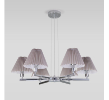 Подвесная люстра Eurosvet Peony 60136/6 хром/серый