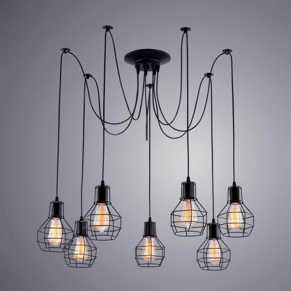 Подвесная люстра Arte Lamp A1109SP-7BK Подвесная люстра Arte Lamp A1109SP-7BK