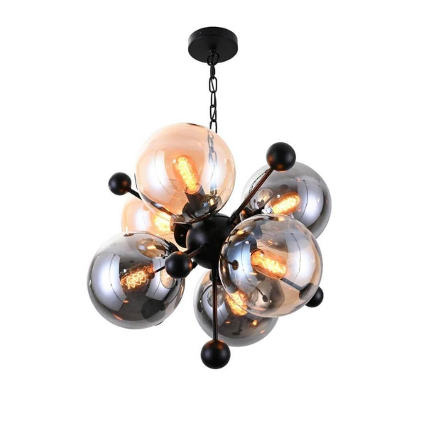 Подвесная люстра Lumina Deco Afrodis LDP 1138-6 AMB+GY Подвесная люстра Lumina Deco Afrodis LDP 1138-6 AMB+GY