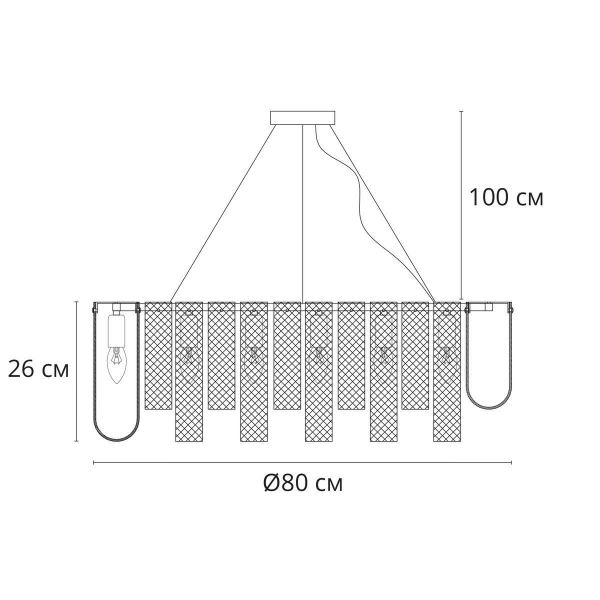 Подвесная люстра Arte Lamp Denebola A4074LM-14CC Подвесная люстра Arte Lamp Denebola A4074LM-14CC