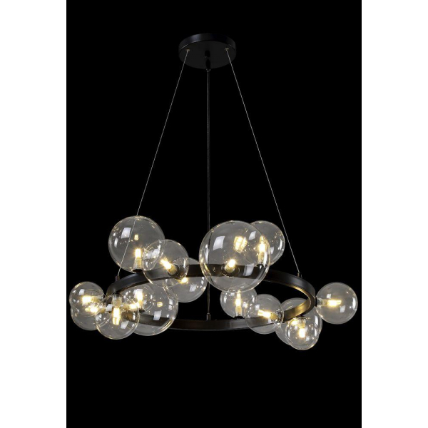 Подвесная люстра Crystal Lux Agata SP15 V2 Black/Transparente Подвесная люстра Crystal Lux Agata SP15 V2 Black/Transparente