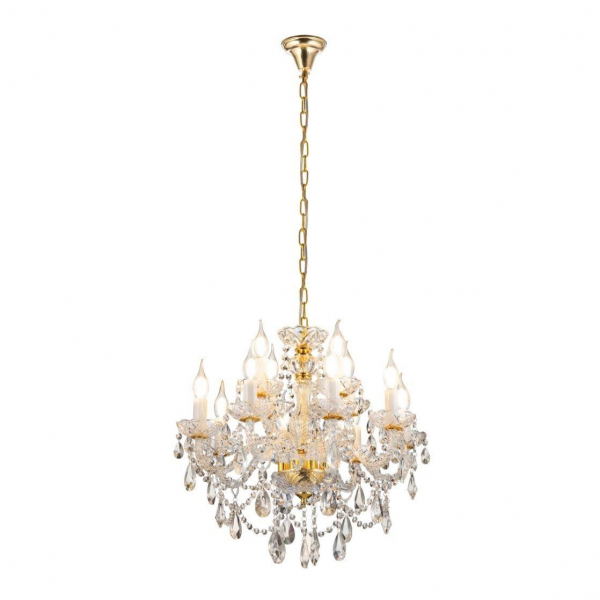 Подвесная люстра Lumina Deco Eliza LDP 7026-8+4 SL+GD Подвесная люстра Lumina Deco Eliza LDP 7026-8+4 SL+GD