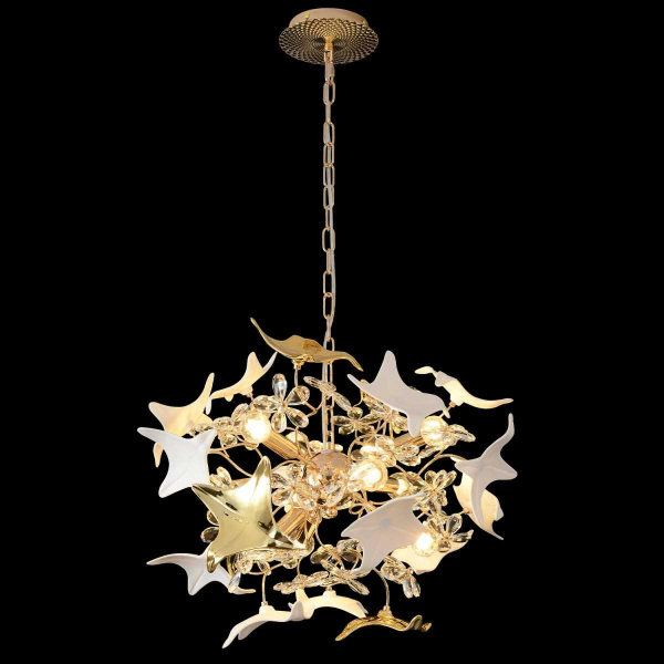 Подвесная люстра Crystal Lux LETISIA SP9 GOLD Подвесная люстра Crystal Lux LETISIA SP9 GOLD