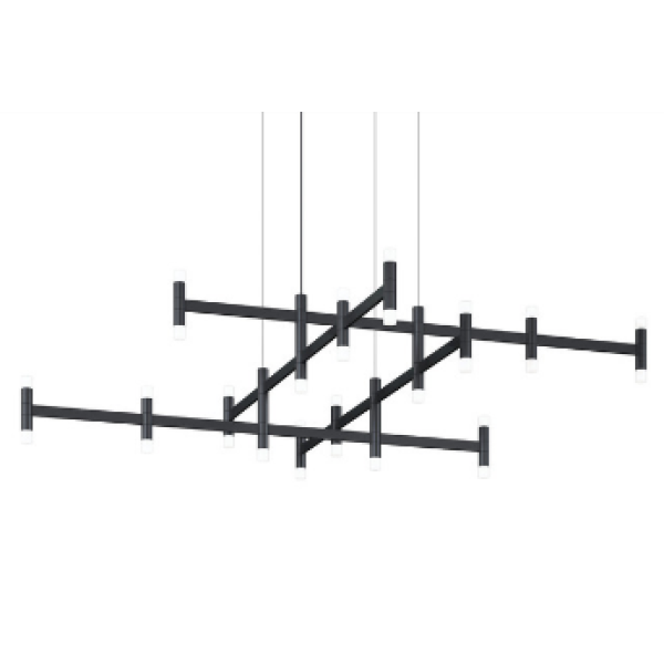 Люстра подвесная Alfa Light F3024-08 MAT BLACK