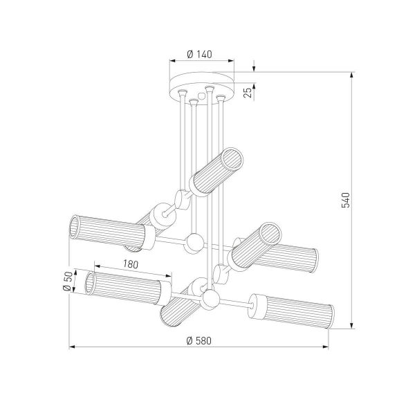 Подвесная люстра Eurosvet Oriens 60166/8 Подвесная люстра Eurosvet Oriens 60166/8