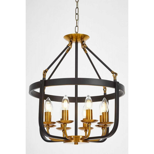 Подвесная люстра Lumina Deco Berling LDP 8024-8 BK+MD Подвесная люстра Lumina Deco Berling LDP 8024-8 BK+MD