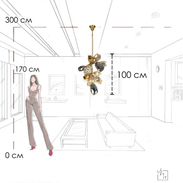 Подвесная люстра LOFT IT Britannica 10401/600M Подвесная люстра LOFT IT Britannica 10401/600M