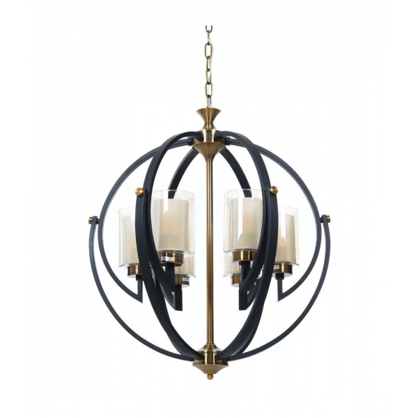 Подвесная люстра Lumina Deco Bergen LDP 1232-6 BK+MD Подвесная люстра Lumina Deco Bergen LDP 1232-6 BK+MD