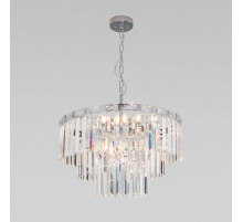 Подвесная люстра Eurosvet Elegante 10130/8 хром/прозрачный хрусталь Strotskis