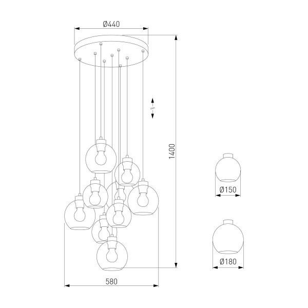 Подвесная люстра TK Lighting 10208 Cubus Подвесная люстра TK Lighting 10208 Cubus