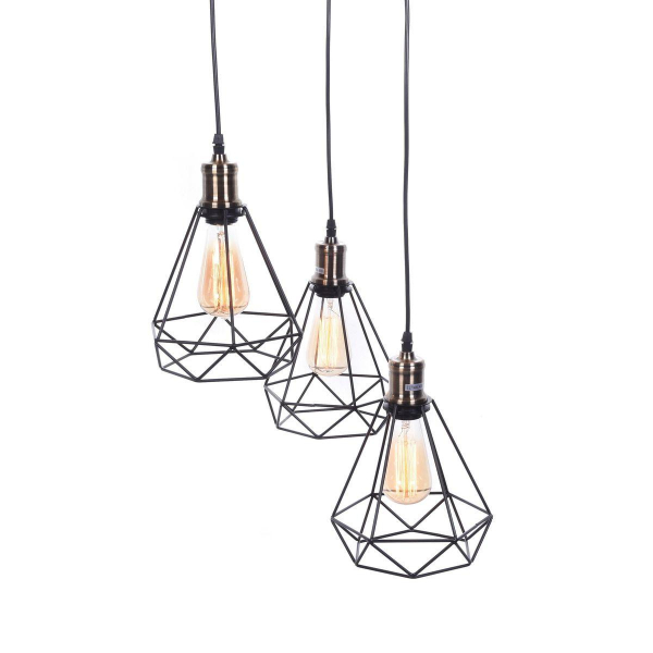 Подвесная люстра Lumina Deco Cobi LDP 11609-3 BK Подвесная люстра Lumina Deco Cobi LDP 11609-3 BK