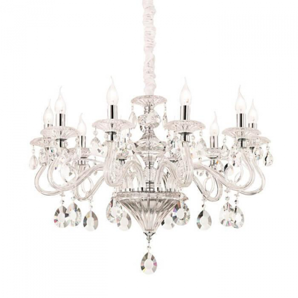 Подвесная люстра Ideal Lux Negresco SP10 Trasparente 141060 Подвесная люстра Ideal Lux Negresco SP10 Trasparente 141060
