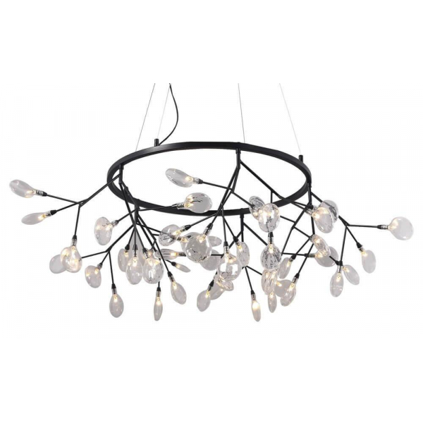 Подвесная светодиодная люстра Crystal Lux Evita SP45 D BLack/Transparent Подвесная светодиодная люстра Crystal Lux Evita SP45 D BLack/Transparent