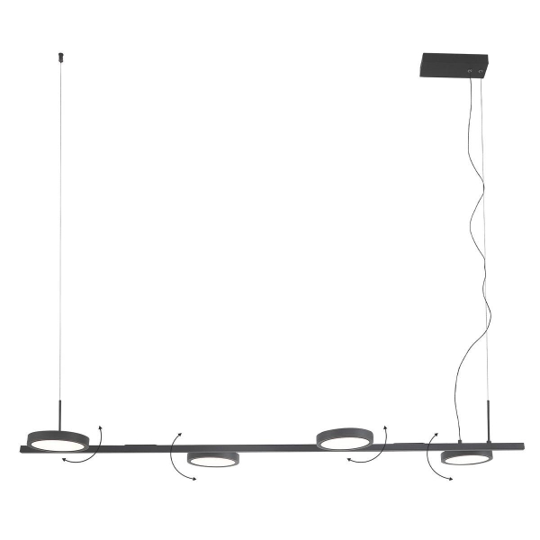 Подвесная светодиодная люстра Crystal Lux CLT 027C4 L1000 BL