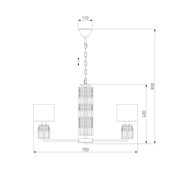Подвесная люстра Eurosvet Zaffiro 10099/8 хром/прозрачный хрусталь Strotskis Подвесная люстра Eurosvet Zaffiro 10099/8 хром/прозрачный хрусталь Strotskis