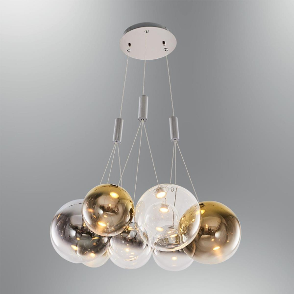 Люстра подвесная Alfa Light F3024-22 CHROME GOLD Люстра подвесная Alfa Light F3024-22 CHROME GOLD