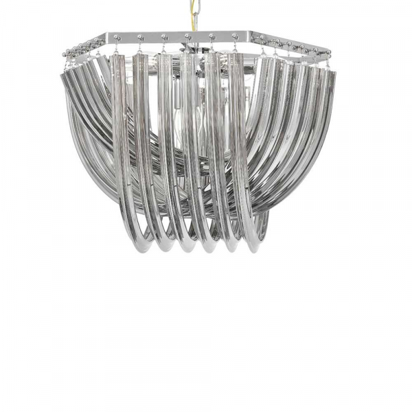 Подвесная люстра Lumina Deco Boscone LDP 7044-550 CHR+GY Подвесная люстра Lumina Deco Boscone LDP 7044-550 CHR+GY