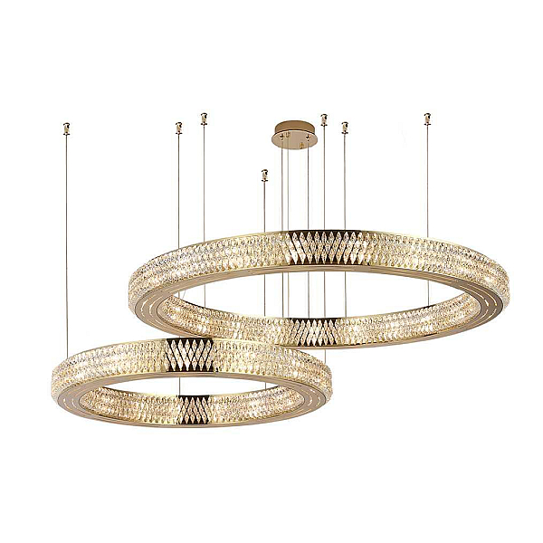 Горизонтальная композиция Newport 8560 из двух колец золото №186 S8560_186G