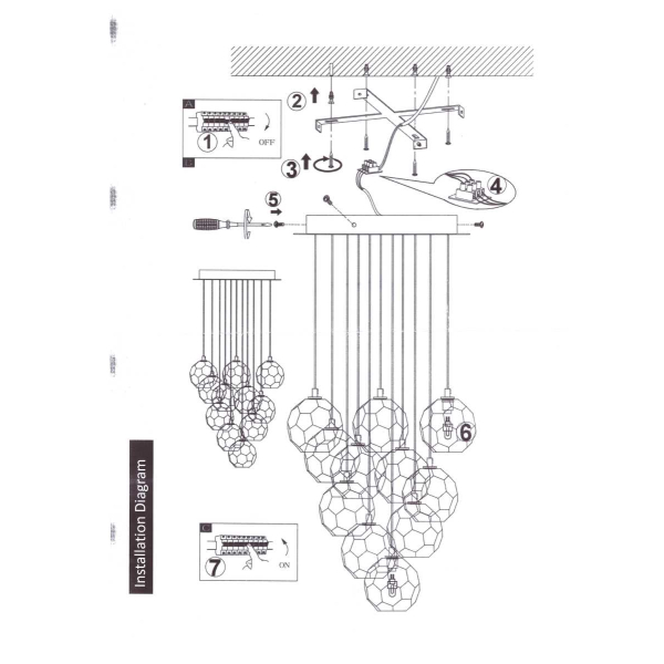 Подвесная люстра Imperium Loft Round Cluster 84597-22