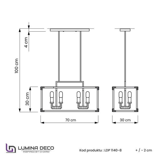 Подвесная люстра Lumina Deco Waldorf LDP 1140-8 BK+MD Подвесная люстра Lumina Deco Waldorf LDP 1140-8 BK+MD