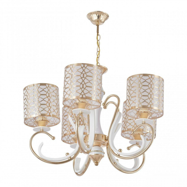 Подвесная люстра Arte Milano Florentia-1237 301237/5 Wh/Gd Подвесная люстра Arte Milano Florentia-1237 301237/5 Wh/Gd