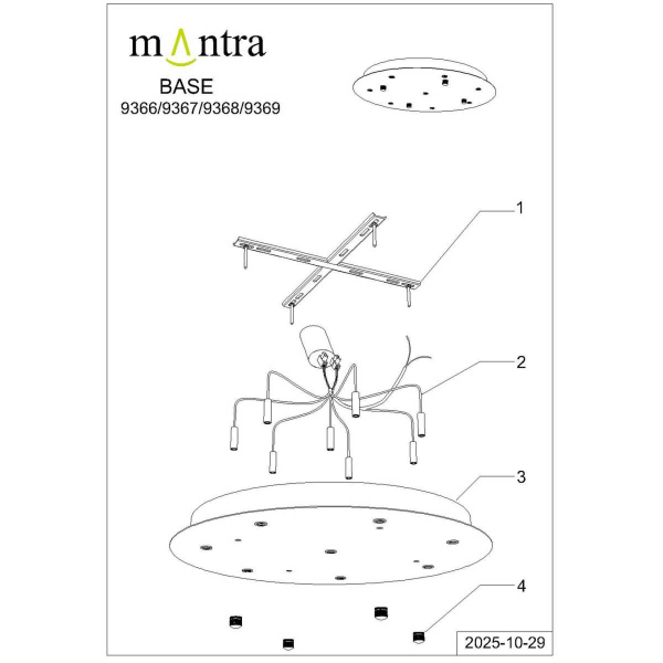 Подвесная люстра Mantra Arrecife 9366+9211 (8L)