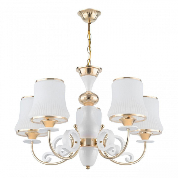 Подвесная люстра Arte Milano Florentia-1097 301097/5 Wh/Gd Подвесная люстра Arte Milano Florentia-1097 301097/5 Wh/Gd