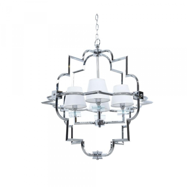 Подвесная люстра Lumina Deco Baltimore LDP 8020-4 CHR+WT Подвесная люстра Lumina Deco Baltimore LDP 8020-4 CHR+WT