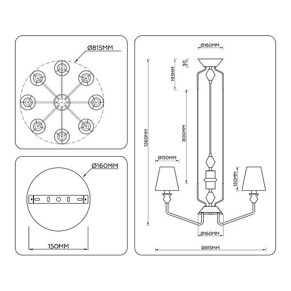 Люстра Ambrella Light HIGH LIGHT LH75403