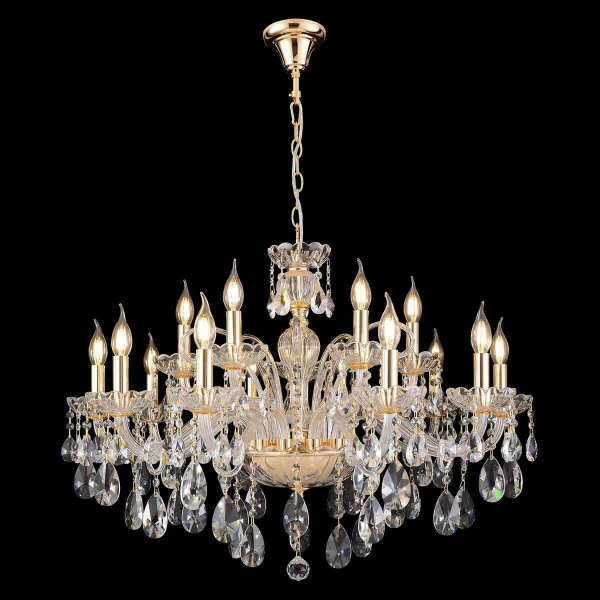 Подвесная люстра Crystal Lux MONICA SP10+5 GOLD Подвесная люстра Crystal Lux MONICA SP10+5 GOLD