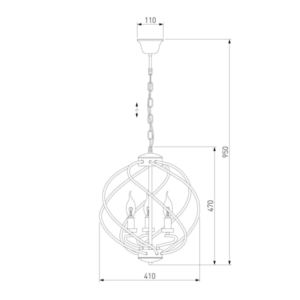 Подвесная люстра Eurosvet Sorrel 60105/3 черный Подвесная люстра Eurosvet Sorrel 60105/3 черный