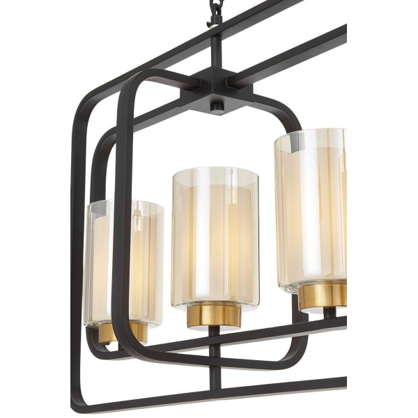 Подвесная люстра Lumina Deco Indivia LDP 1238-5 BK+MD Подвесная люстра Lumina Deco Indivia LDP 1238-5 BK+MD