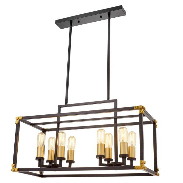 Подвесная люстра Lumina Deco Waldorf LDP 1140-8 BK+MD Подвесная люстра Lumina Deco Waldorf LDP 1140-8 BK+MD