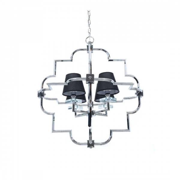 Подвесная люстра Lumina Deco Baltimore LDP 8020-4 CHR+BK Подвесная люстра Lumina Deco Baltimore LDP 8020-4 CHR+BK