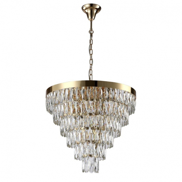 Подвесная люстра Crystal Lux Abigail SP-PL15 D620 Gold/Transparent Подвесная люстра Crystal Lux Abigail SP-PL15 D620 Gold/Transparent
