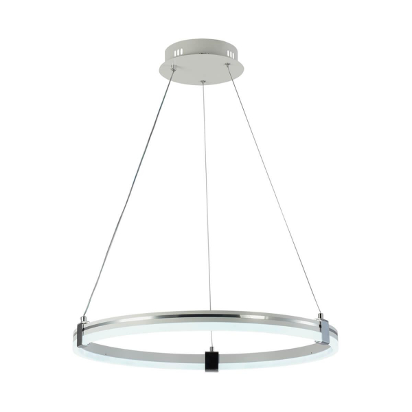 Подвесная светодиодная люстра Profit Light 6043/1 WHT+CHR Подвесная светодиодная люстра Profit Light 6043/1 WHT+CHR