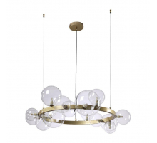 Подвесная люстра Crystal Lux Agata SP15 V2 Gold/Transparente