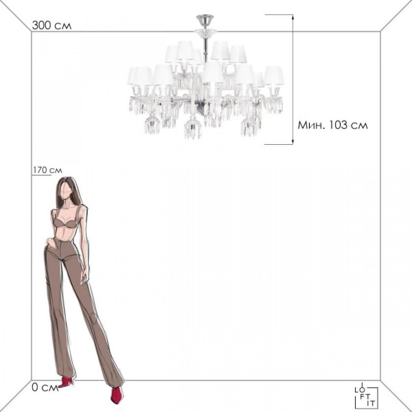 Подвесная люстра Loft IT Flambeau 10209/24 Подвесная люстра Loft IT Flambeau 10209/24
