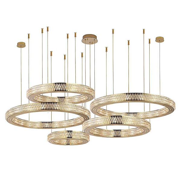 Горизонтальная композиция Newport 8560 из пяти колец золото №188 S8560_188G